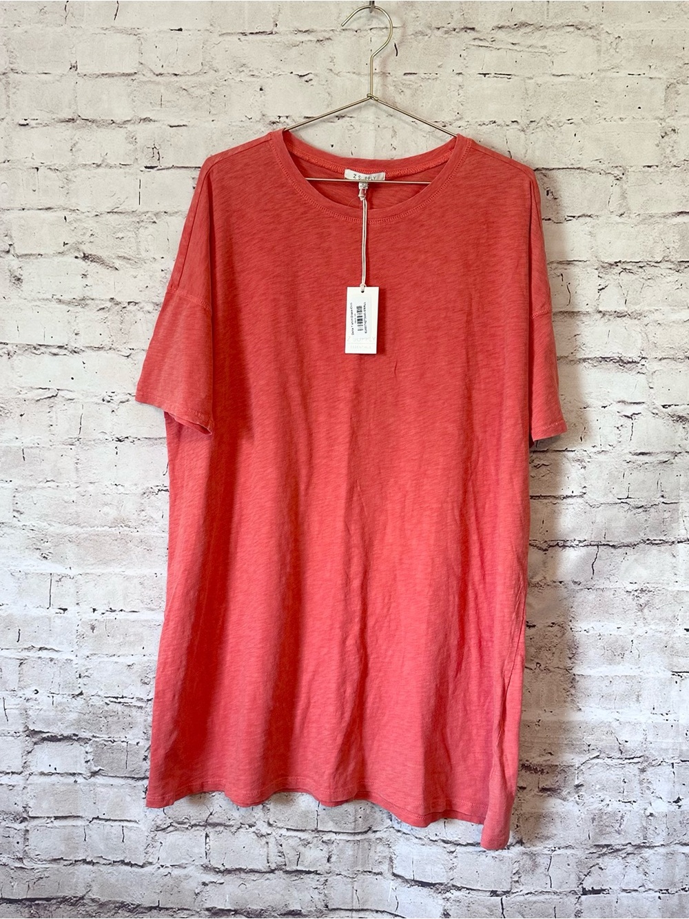 Z Supply Delta T Shirt Dress -Chili NWT